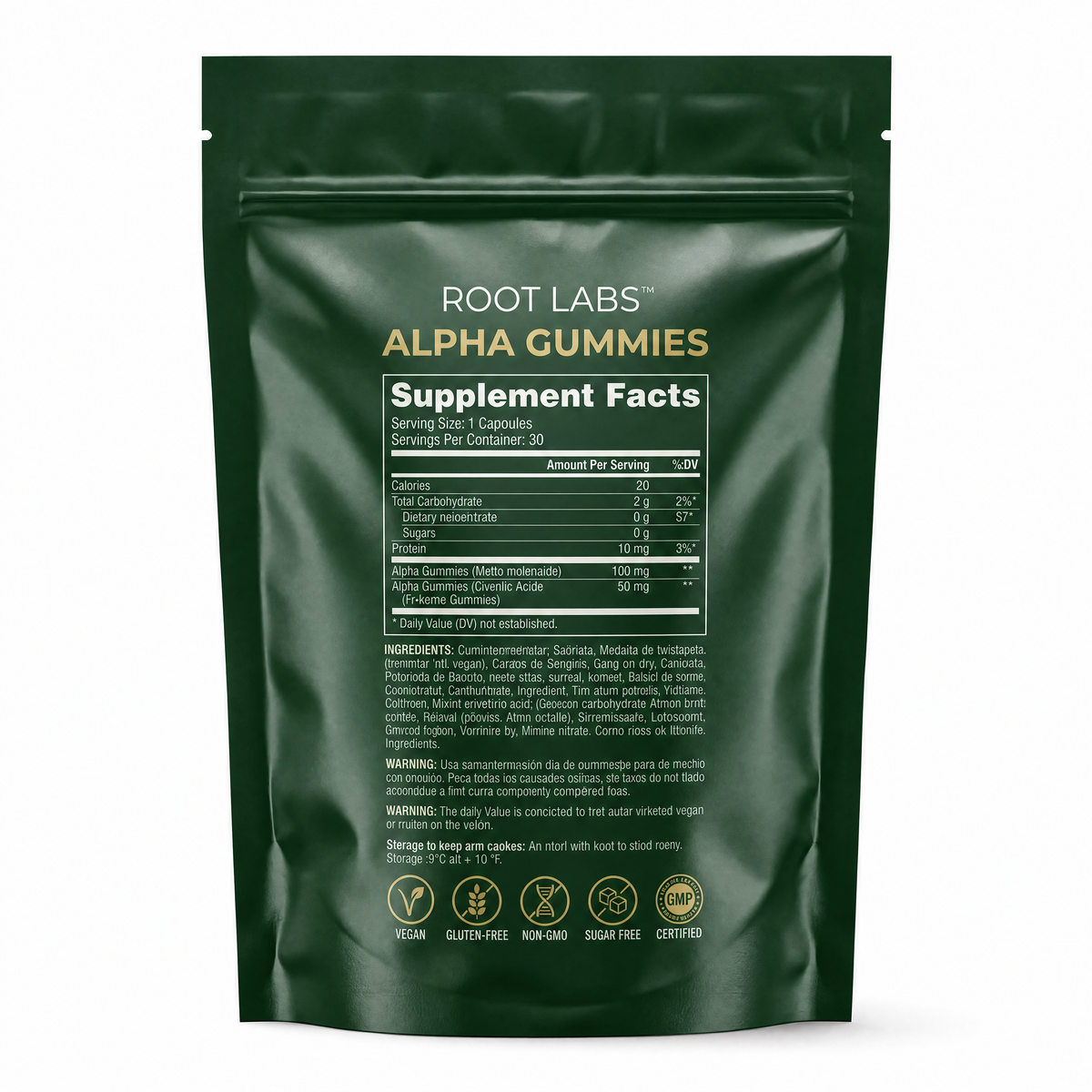 Alpha Gummies 10 en 1 · Shilajit + Ashwagandha KSM-66 + Maca + Tongkat Ali · 30 gomitas Natupura
