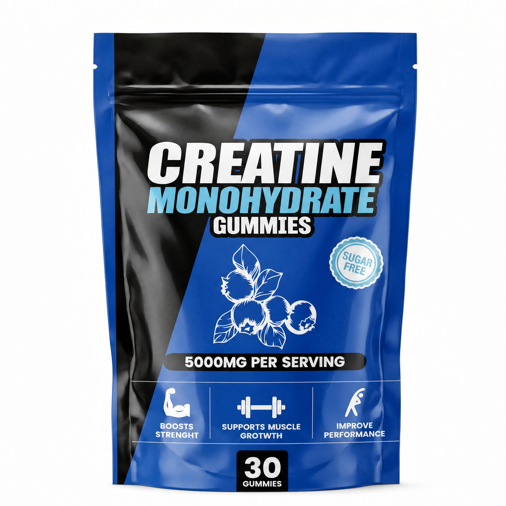 Creatina en Gomitas · 5000mg · Sabor Blueberry · 30 gomitas Natupura