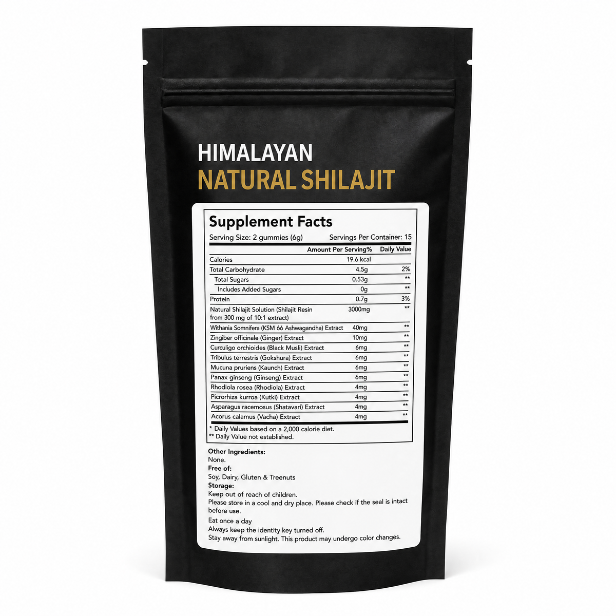 Shilajit Himalaya en Gomitas · Ácido Fúlvico + Ashwagandha + Gokshura · 30 gomitas Natupura