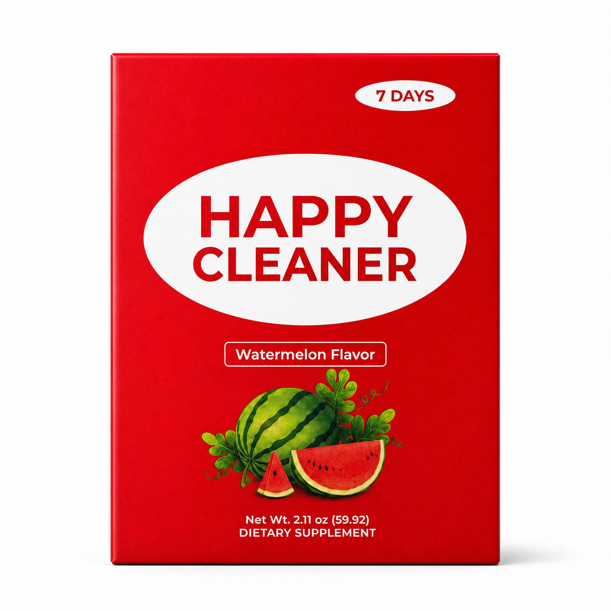 Happy Cleaner · Detox Digestivo en Polvo · Fibra + Probióticos + Enzimas · Sabor Sandía Natupura
