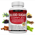 Frasco de suplemento Natupura Blood Sugar Complex con ingredientes naturales como canela y moras para el metabolismo