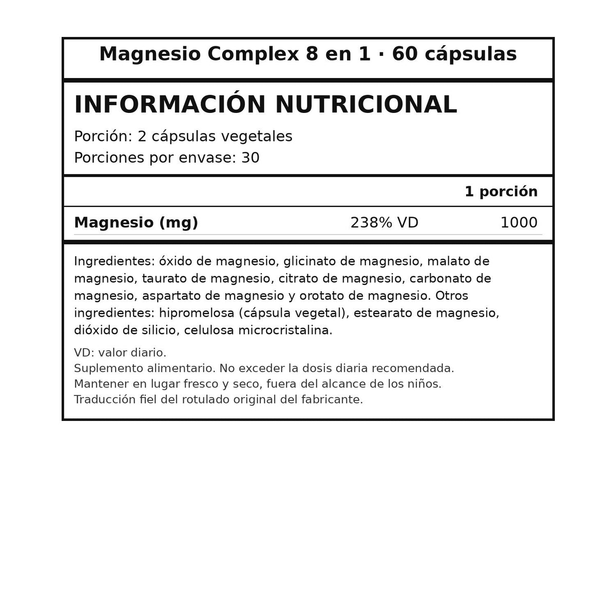 Magnesio Complex 8-en-1 · Sueño Profundo y Energía Toplux Nutrition